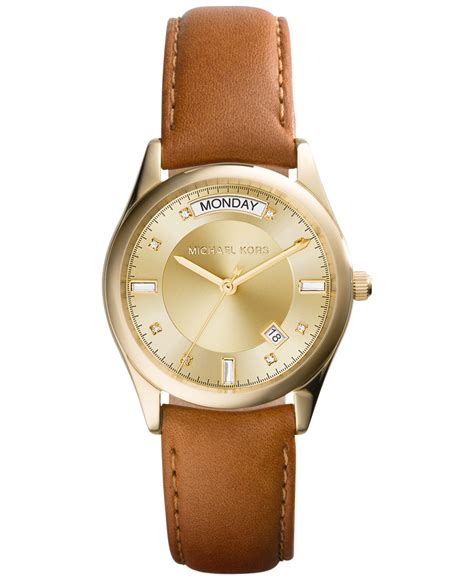 michael kors leather watch strap|ladies michael kors watches sale.